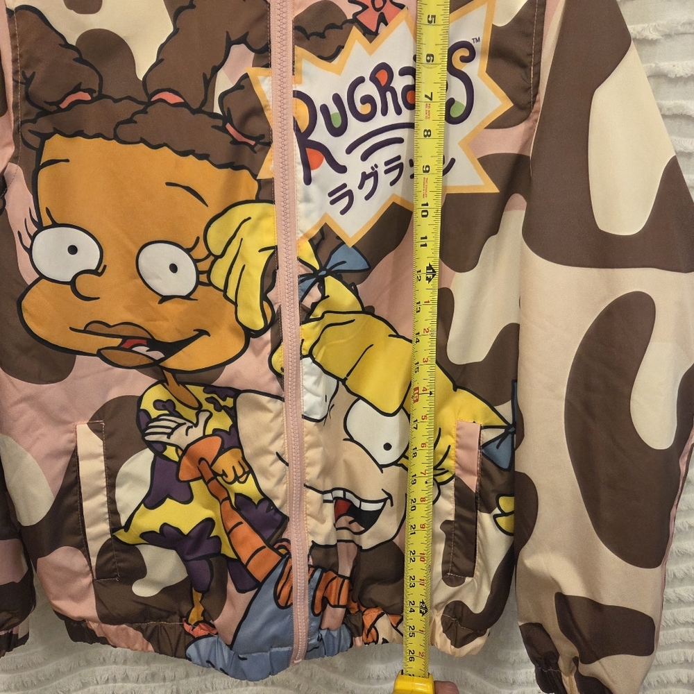 Members Only x‎ Nickelodeon Rugrats Sherpa Lined Pink Brown Jacket Puffer Sz Med - Picture 10 of 11
